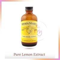 Nielsen-Massey Pure Lemon Extract 4 Oz. กลิ่นเลมอนสกัด (118 ml)  จำนวน 1 ขวด  กลิ่นผสมขนม วัตถุแต่งกลิ่นสังเคราะห์ สารแต่งกลิ่นอาหาร artificial flavor natural flavor กลิ่นผสมอาหาร