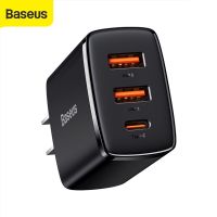 Baseus อะแดปเตอร์ชาร์จ 30W Quick Charger 2U+C รองรับ Pd3.0 Qc3.0 สําหรับ Iphone 11 12 Pro Max