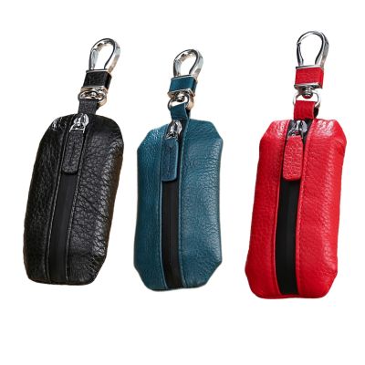 dfthrghd Design Cases Fashionable Women Vehicle Holder Wear-resistant Automotive Keychain Cover Daily Housekeeper Organizer Black