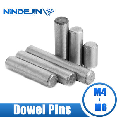 NINDEJIN 5-50Pcs Dowel Pins 304สแตนเลส M4 M5 M6 Parallel Pins ยึดเพลา Pin GB119