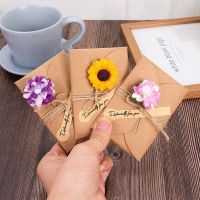 【YF】┅☎☏  Greeting Card Paper Dried Flowers Wholesale Diy Birthday Invitation Envelope