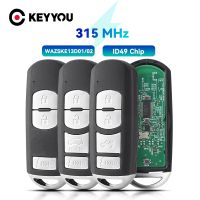 KEYYOU With Battery 315MHz ID49 Chip SKE13D-01 SKE13D02 Remote Car Key for Mazda 3 6 MX-5 Miata 2013-2019 Mitsubishi System