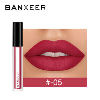 BANXEER Lipgloss Matt Lipstick Lip Makeup Cosmetic Nude Colors Sexy Red Waterproof Lip Gloss Lip Tint For Women