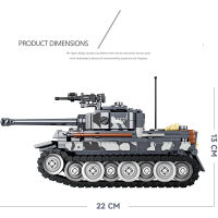 WW2ทหารรุ่นถังต่อสู้รถบรรทุกเสือการดำเนินการ E ถังสะสมเครื่องประดับอาคารอิฐบล็อกของขวัญของเล่น