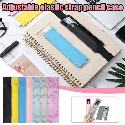 Adjustable Elastic Band Pen Holder Colorful PU Leather Pen Detachable 8-1.5 Notebook Elastic Pouch Pen Holder Inch Sleeve O5R2