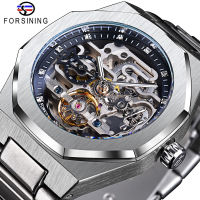 Forsing GMT1211-6นาฬิกาสำหรับผู้ชายเครื่องจักรกลกลวงคุณภาพสูงนาฬิกาข้อมือกันน้ำผู้ชาย Tourbillon อัตโนมัติเต็มรูปแบบ