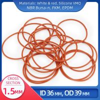 Cincin O CS 1.5Mm ID 36 Mm OD 39 Mm Bahan dengan Silikon VMQ NBR FKM EPDM Segel Pengikat Gaske1