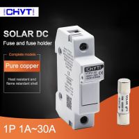 【Online】 The Power Hub 1ชุด PV Solar Fuse 1000V DC หลอม10X38 GPV,ตัวยึดฟิวส์ YTPV-32ไม่มีไฟ LED แสดงสถานะ