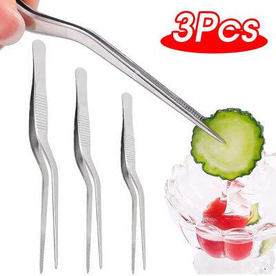 【jw】▧☼  3/1Pcs Tweezer Utensil 3 Sizes Chief Tongs Clip for Barbecue Tools