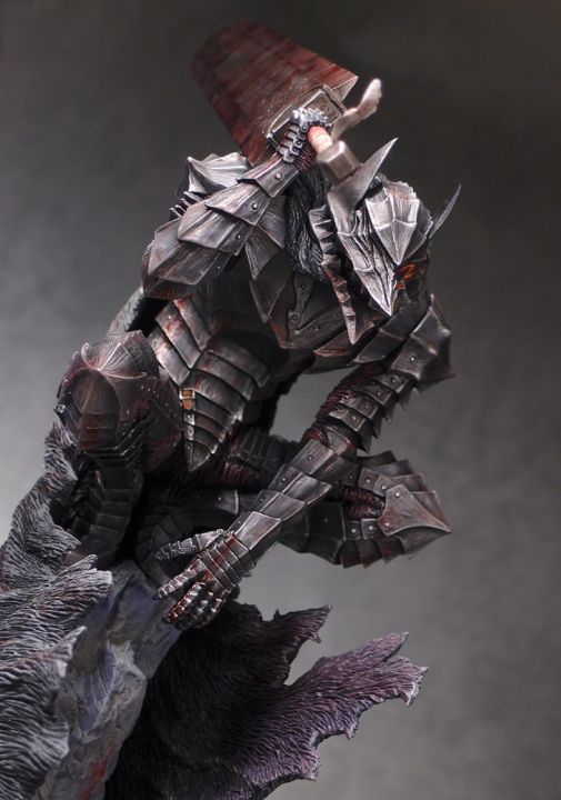 โมเดล-ฟิกเกอร์-gecco-studio-จากการ์ตูนเรื่อง-berserk-berserker-armor-เบอร์เซิร์ก-นักรบวิปลาส-guts-black-นักรบดํา-กัทส์-1-8-crazed-warriors-ชุดเกราะนักรบคลั่ง-soldier-swordsman-resin-statue-ver-complet