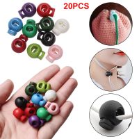 20Pcs New Multi-colors Plastic Stopper Cord Lock Bean Buttons Toggle Clip Apparel Shoelace Sportswear Sewing Fabric Accessories Haberdashery