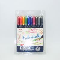 Tombow ปากกามาร์กเกอร์ปากกาเขียนตัวอักษรแบบน้ำจากหมึกสีปากกาเขียนตัวหนังสือแปรงมาร์เกอร์ปากกา Fudenosuke ชุดญี่ปุ่น SADGGFHH