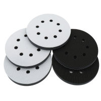 5 Inch 125MM 8 Holes Soft Density Interface Pads Hook and Loop 5" Sponge Cushion Buffer Backing Pad (Set of 5)