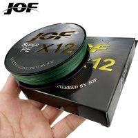 JOF Fishing Line 500M 300M 100M 12 Strands 0.147-0.40mm Strong Durable Braid PE Line 25 To 92LB For Saltwater Freshwater