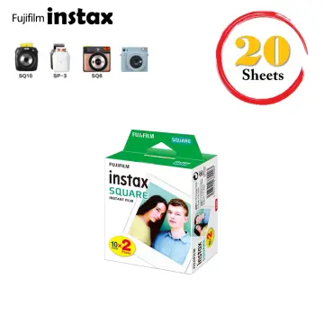 Fujifilm Instax Square Black Frame Film 10 Sheets. Instant Film. for SQ1,  SQ20, SQ10, SQ6, Share SP-3 Printer, Lomoinstant Square. 