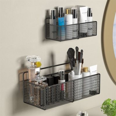 【CW】 Wall mounted Shelf Shower Shampoo Rack Toilet Accessories Punch Condiment Storage Basket