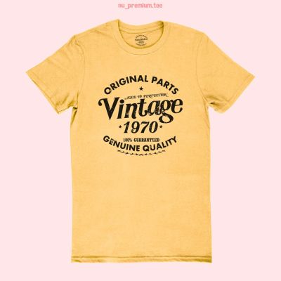 การออกแบบเดิมเสื้อยืดลาย Vintage Original 1970 เสื้อวันเกิด เปลี่ยนปีได้ ไซส์ S - 2XLS-5XL