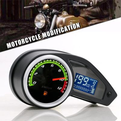 เครื่องวัดระยะทางที่วัดความเร็วจักรยานยนต์ใช้ได้ทุกรุ่นวัดระยะทางเครื่องแผงหน้าปัดรถ Moto ดิจิตอลมิเตอร์แอลซีดี