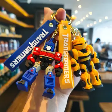 Transformers Keychain Action Figures Optimus Prime Bumblebee Pendants Anime  Car Key Ring Cartoon Doll Backpack Pendant Toys Gift - AliExpress