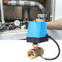 【ราคาถูก】 Electric Ball Valve 2-Way 3-Wire 2-Control IP54 Protection Synchronous Motor Blue AC220V(G1-Inch )