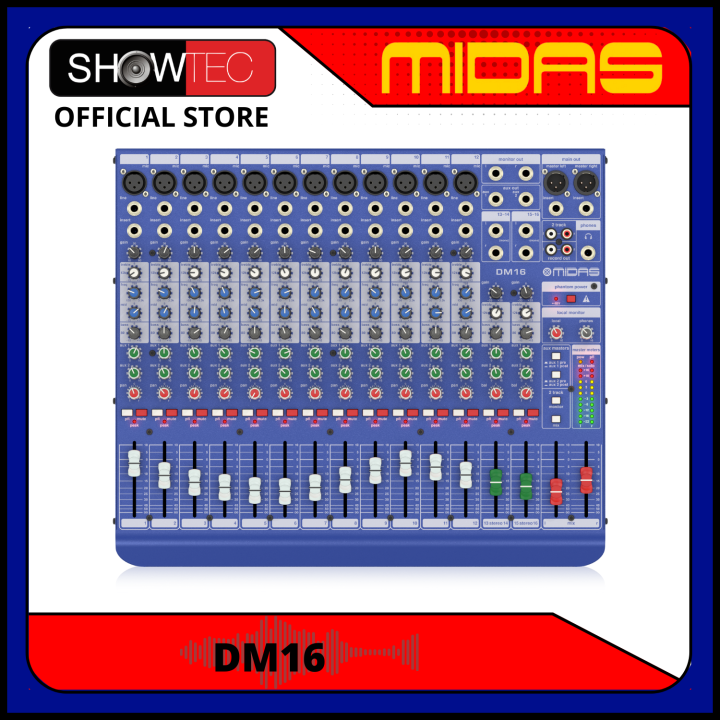 MIDAS DM16 16 Input Analogue Live and Studio Mixer with Midas