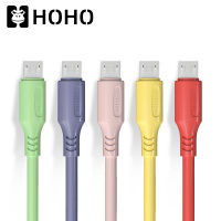 HOHO?สายชาร์จแอนดรอยด์ Android Liquid data Micro USB charging cable สายชาร์จ สายชาร์จซิลิโคน Macaron ชาร์จเร็ว For Samsung Huawei Xiaomi Oppo Vivo Realme cable