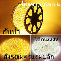 LED strip light 220Vไฟเส้นไฟแถบตกแต่งบ้าน ตกแต่งรถ  ตกแต่งบรรยากาศร ราคาถูกมากเมตรละ ตกแต่งกลางแจ้งได้กันน้ำ ทนทานต่อแดด ไม่แถมหัวปลั๊ก!