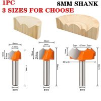 1pc 8mm Shank Double Arc Flutle Ball Head Router Bit Professional Grade Round Over Wood Router Bit งานไม้แกะสลักเครื่องตัด