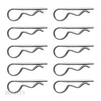 10pcs R Clips Quick-Release Cotter Pins Assortment Set Stainless Steel Fasteners