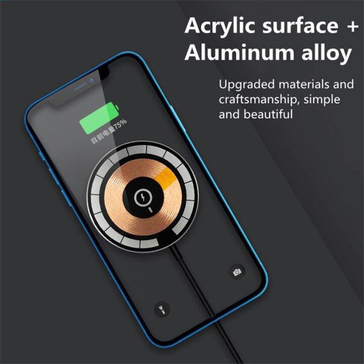 ขายดี-แท่นชาร์จไร้สายแม่เหล็ก65w-สำหรับ-macsafe-iphone-14-13-12-pro-max-ที่ชาร์จแท่นชาร์จไร้สายอย่างเร็วเหนี่ยวนำขนาดเล็ก