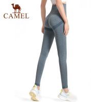 CAMEL กางเกงโยคะฟิตเนสสำหรับผู้หญิง,กางเกงยกสะโพกเอวสูงกางเกงกีฬาวิ่งมืออาชีพสวมใส่ด้านนอกแบบไร้รอยต่อชิ้นเดียว