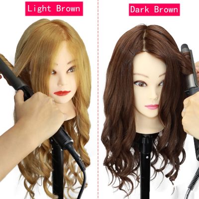 hot！【DT】✳☑  Mannequin With 85  Real Hair Female Training Dolls Styling Manikin Hairdressers Hairstyles Tools