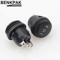 1pcs ON/OFF/ON 3 Position SPDT Round Boat Rocker Switch 3Pins 6A/250V 10A/125V AC Waterproof