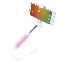 MINI พับเก็บได้ Selfie Stick Monopod ขาตั้งกล้อง Selfie Stick สีชมพูสำหรับ IOS สมาร์ทโฟน Android - INTL