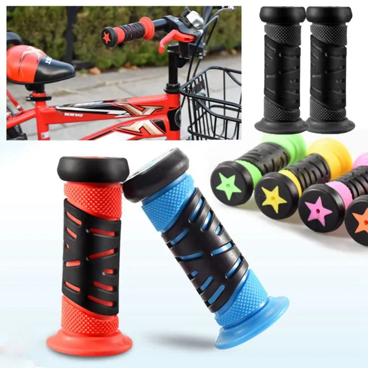 1 Pair 9.5cm Length Colorful Blue Red Universal Bicycle Tricycle