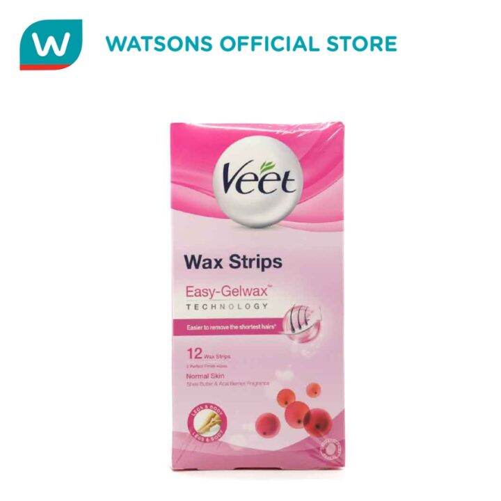 VEET Cold Wax Strips for Legs Normal Skin 12 strips Lazada PH