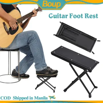 Donner Guitar Foot Stool Adjustable Guitar Leg Rest Step Footstool Black  for Classical Guitar Player