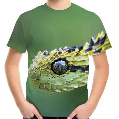 Kids Baby Cool Animal T-Shirt Eagle Snake Dargon Print Clothes Girl Boy T Shirt Summer 4-20Y Children Tshirt Birthday Party Tops