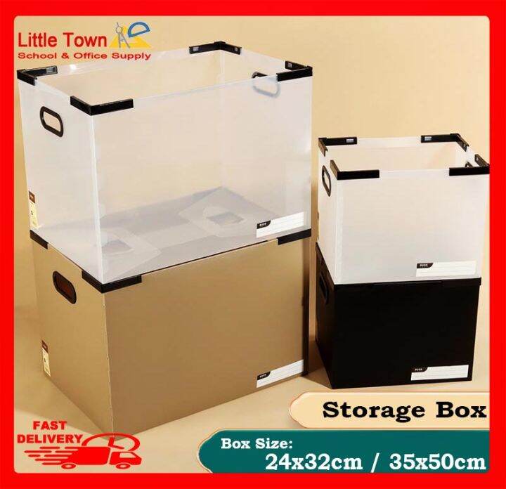 Small size 24x32cm collapsible storage box office desktop books and
