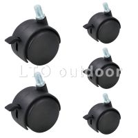 5PCS Nylon Furniture Universal Caster Mute Wheel Office Wheel With Brake Suitable For Household Appliances