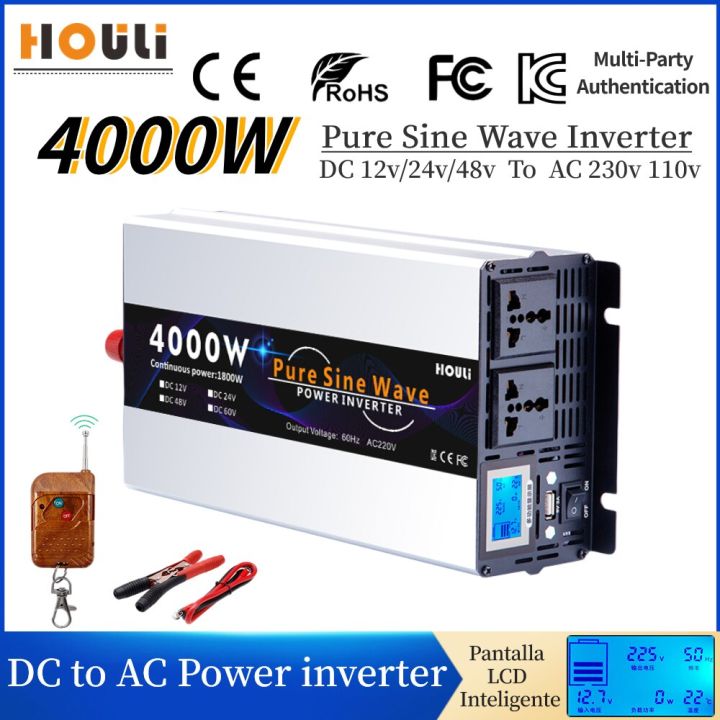 3000 watt pure sine inverter 12V/24V/48V to 230v ac power inverter