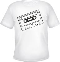 Cassette T-Shirt - Black or White - Size S to 3XL - MC 80er Years