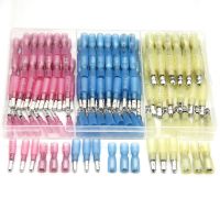 [HOT ZHKKZZLWWG 510] 160Pcs ความร้อน Shrink Bullet Terminals สายไฟ Butt Connectors หญิง Amp; ชาย Splice Crimp Terminals Assorted Kit 10 22AWG