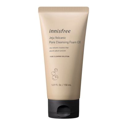 Innisfree Jeju Volcanic Pore Cleansing Foam 150 ml.ผลิตภัณฑ์ทำความสะอาดใบหน้า  ดูดซับความมัน และ ทำความสะอาดได้อย่างล้ำลึก ใช้ทำความสะอาดผิวหน้าประจำวัน