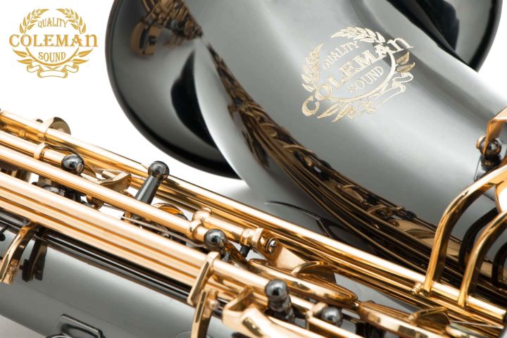 แซกโซโฟน-saxophone-tenor-coleman-cl-337t-black-nickel-gold-bell