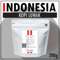 เมล็ดกาแฟอินโดนีเซีย สุมาตรา โกปิลูวาค ( กาแฟขี้ชะมด )  Indonesia Sumatra Kopi Luwak Coffee Beans เมล็ดกาแฟต่างประเทศ 200g