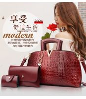[COD] European and bags womens 2023 new light luxury crocodile portable bag fashionable temperament generous shoulder