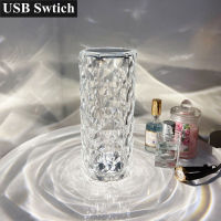 2021LED Diamond Crystal Projector RGB Table Lamp USB Remote Touch Sensor Lights for Restaurant Bar Room Decor Romantic Night Lamp