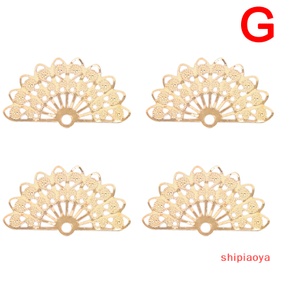 Shipiaoya เครื่องประดับ DIY ลายเส้นดอกไม้100ชิ้นตัวเชื่อมงานฝีมือโลหะสำหรับทำเครื่องประดับ