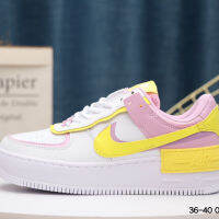 [Free shipping]แท้จริง Nike WMNS Air Force 1 Shadow สุภาพสตรีลำลองรองเท้ากีฬา ลื่นยาง outsole RB